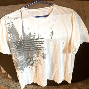 large Calvin Klein white and gray T shirt